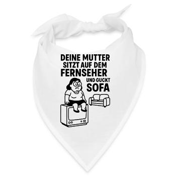 sofa gucken deine mudda - Bandana - Weiß - Vorne