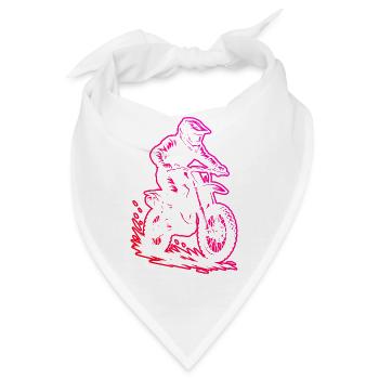 Motocross Grafik für Motocross - Bandana - Weiß - Vorne