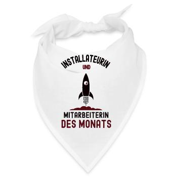 Mitarbeiterin des Monats Installateurin Sanitär - Bandana - Weiß - Vorne