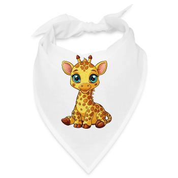 Sitzende Giraffen - Bandana - Weiß - Vorne