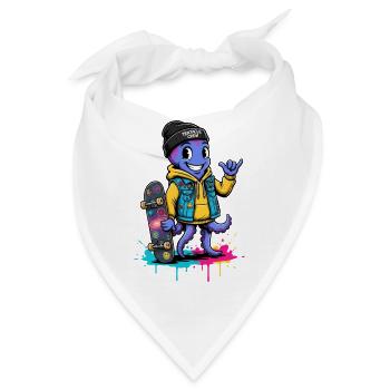 Tentakel Skate Crew Cartoon - Bandana - Weiß - Vorne
