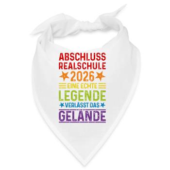 Abschluss 2026 Realschule - Bandana - Weiß - Vorne