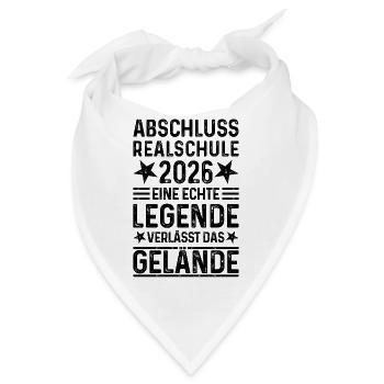 Realschule Abschluss 2026 - Bandana - Weiß - Vorne