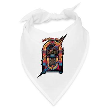 Jukebox Lover Neon Retro - Bandana - Weiß - Vorne