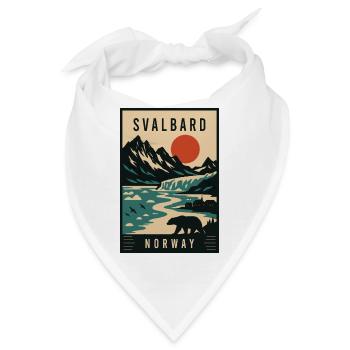 Entdecken Sie Polarabenteuer von Spitzbergen in Norwegen - Bandana - Weiß - Vorne