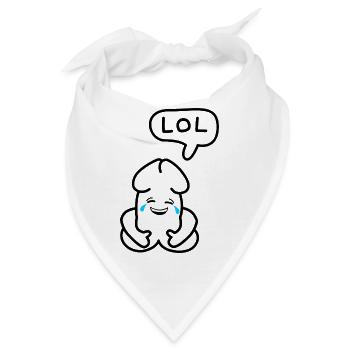 lustiges Junior-LOL-Emoticon - Bandana - Weiß - Vorne