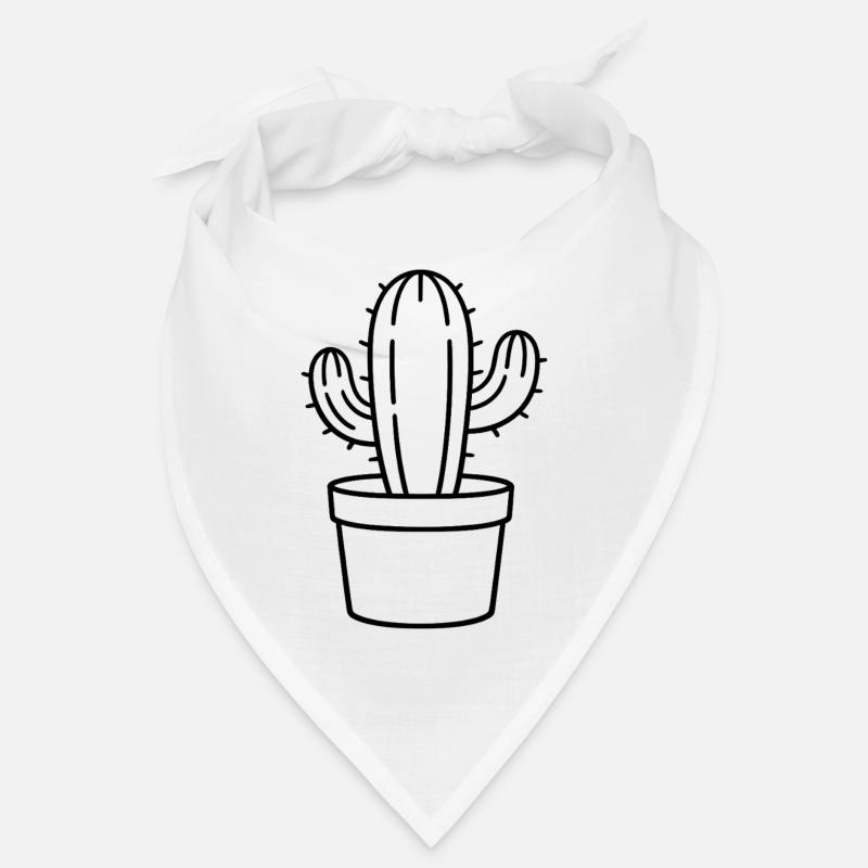 Cactus in a pot – Minimalist cactus Bandana