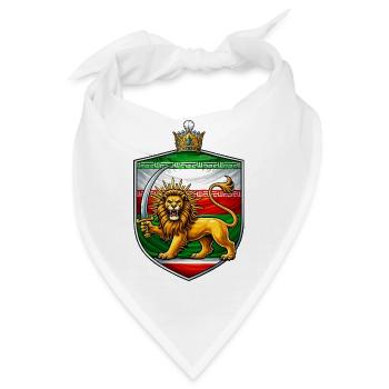 Löwe mit Schwert Wappen Persien - Bandana - Weiß - Vorne