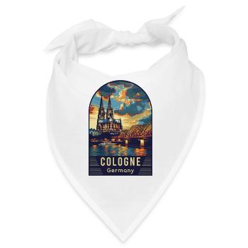 Entdecken Sie die kulturellen Reize von Köln in Deutschland - Bandana - Weiß - Vorne
