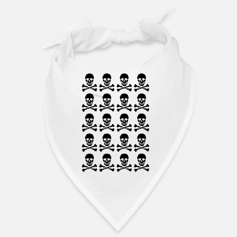 pixelated skulls pattern Bandana
