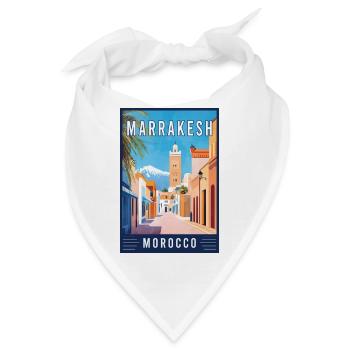 Entdecken Sie lebendige Souks von Marrakesch in Marokko - Bandana - Weiß - Vorne