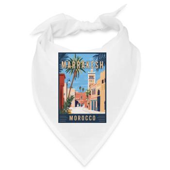 Entdecken Sie die lebendigen Souks von Marrakesch in Marokko - Bandana - Weiß - Vorne