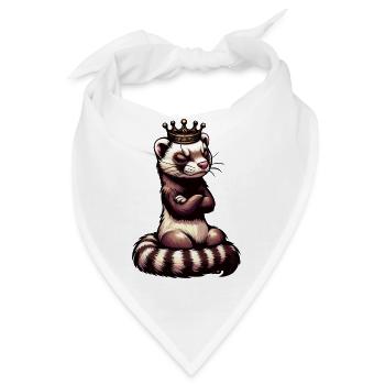 Frettchen Frettchenhalter Frettchenbesitzer - Bandana - Weiß - Vorne