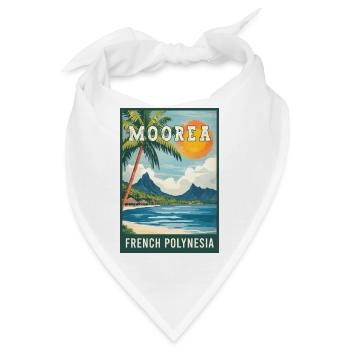 Erkunden Sie tropische Moorea in Französisch-Polynesien - Bandana - Weiß - Vorne