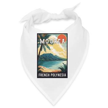 Entdecken Sie tropische Moorea in Französisch-Polynesien - Bandana - Weiß - Vorne