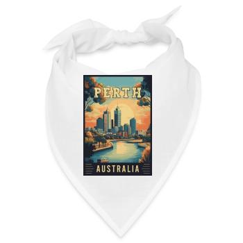 Entdecken Sie City by the Swan River Perth in Australien - Bandana - Weiß - Vorne