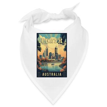 Entdecken Sie die Stadt am Swan River Perth in Australien - Bandana - Weiß - Vorne