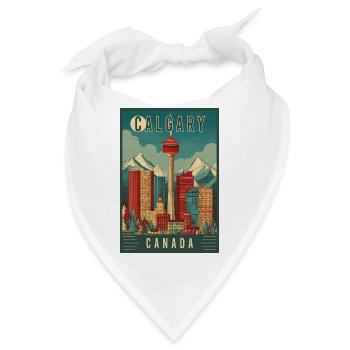Erleben Sie die malerische Stadtlandschaft von Calgary in Kanada - Bandana - Weiß - Vorne