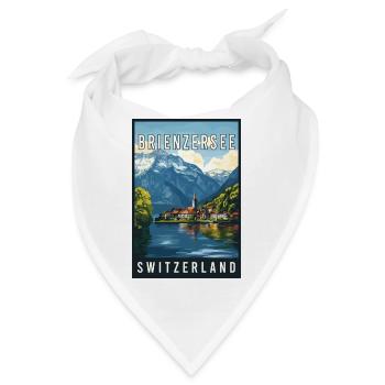 Entdecken Sie den alpinen Brienzersee in der Schweiz - Bandana - Weiß - Vorne