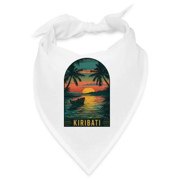 Entdecken Sie das tropische Inselparadies Kiribati - Bandana - Weiß - Vorne