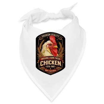 Hahn der Schönste Bauernhof Hühner - Bandana - Weiß - Vorne