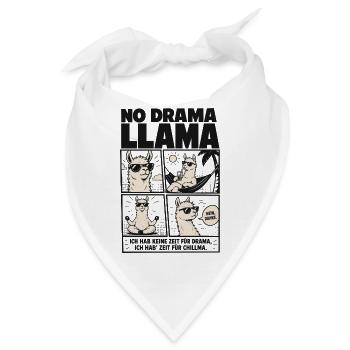 Lama Horror Comic Nacht Grusel Design - Bandana - Weiß - Vorne