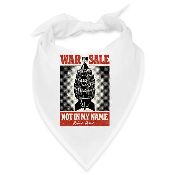 Geldrakete Anti Krieg Plakat - Bandana - Weiß - Vorne