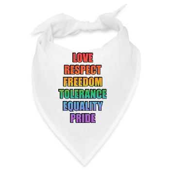 Bedeutung der Regenbogenflagge von Gay Pride - Bandana - Weiß - Vorne