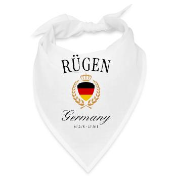 Rügen Deutschland Wappen Krone – Ostsee Reise - Bandana - Weiß - Vorne