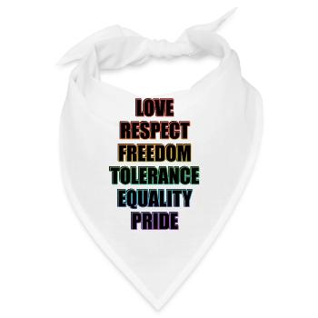 LGBTQ-Pride-Werte - Bandana - Weiß - Vorne
