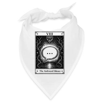 Peinliche Stille | Tarotkarte Alltag - Bandana - Weiß - Vorne