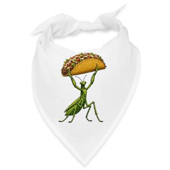 Gottesanbeterin Comic Taco Mexikanisch Essen - Bandana - Weiß - Vorne