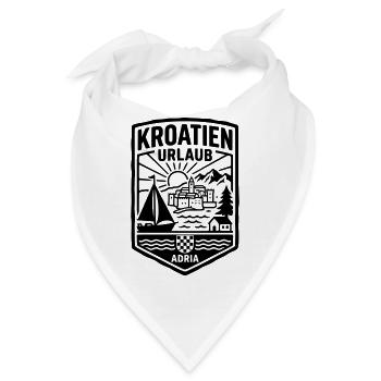 Kroatien Urlaub - Bandana - Weiß - Vorne