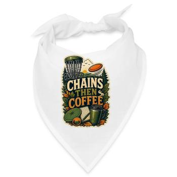 CHAINS THEN COFFEE - Bandana - Weiß - Vorne