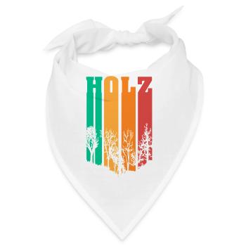 Holzwald Silhouette Farbverlauf - Bandana - Weiß - Vorne