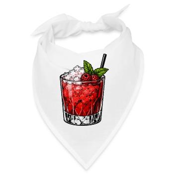 Beeren-Cocktail Glas mit Minze - Bandana - Weiß - Vorne