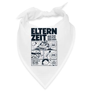 Elternzeit Mein Team Mein Plan Mein Chaos - Bandana - Weiß - Vorne