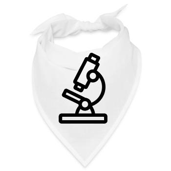 Mikroskop - Bandana - Weiß - Vorne