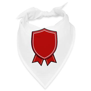 Rotes Award-Bandabzeichen - Bandana - Weiß - Vorne