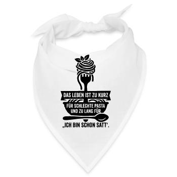 Pasta Italienisch Essen  - Bandana - Weiß - Vorne