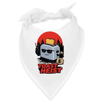 Toast Heist – Gangster Toaster mit Geldsack - Bandana - Weiß - Vorne