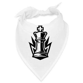 Schach König Figur - Bandana - Weiß - Vorne