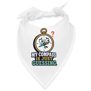 My Compass Is Just Guessing – Outdoor Humor - Bandana - Weiß - Vorne