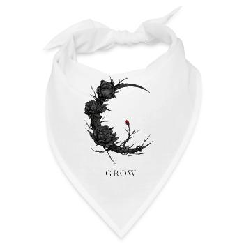 Dunkler Rosenmondkranz - Grow - Bandana - Weiß - Vorne