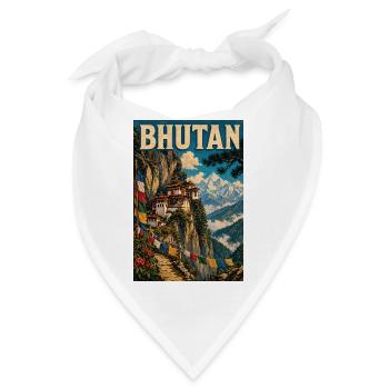 Entdecken Sie die Berglandschaften Bhutans - Bandana - Weiß - Vorne