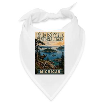 Erleben Sie den Isle Royale Nationalpark in Michigan - Bandana - Weiß - Vorne