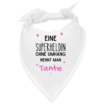 Tante Superheldin - Bandana - Weiß - Vorne