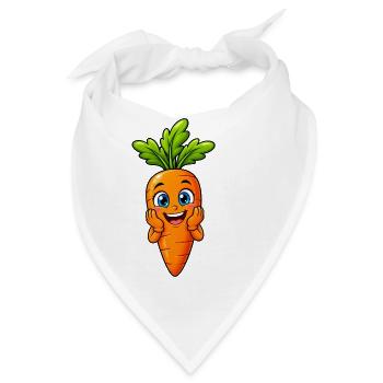 Karotten-Karotten-Gemüse - Bandana - Weiß - Vorne