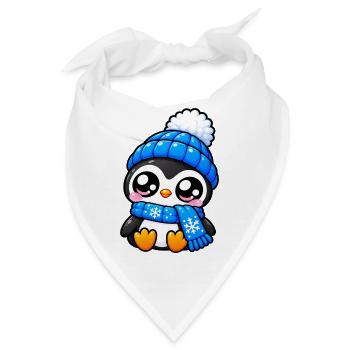 Süßer Winterblaupinguin - Bandana - Weiß - Vorne