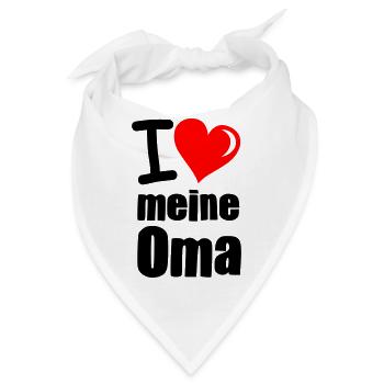 I Love meine Oma - Bandana - Weiß - Vorne